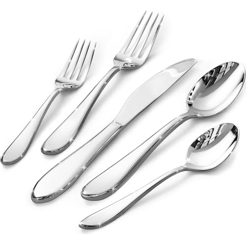 KINGSTONE 40-Piece Silverware Set for 8,18/10 Stainless Steel